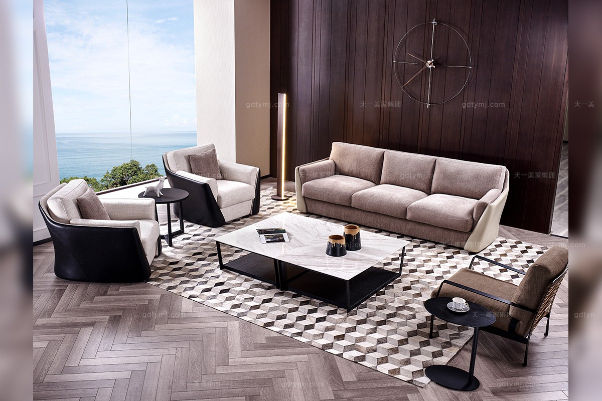 意大利极简奢主义现代风格客厅沙发